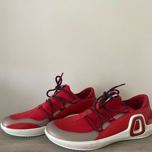 Ecco Red and Silver Women's Sneakers
